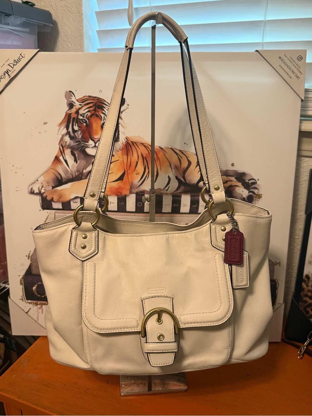 Coach Campbell Belle Leather Shoulder Bag VGUC